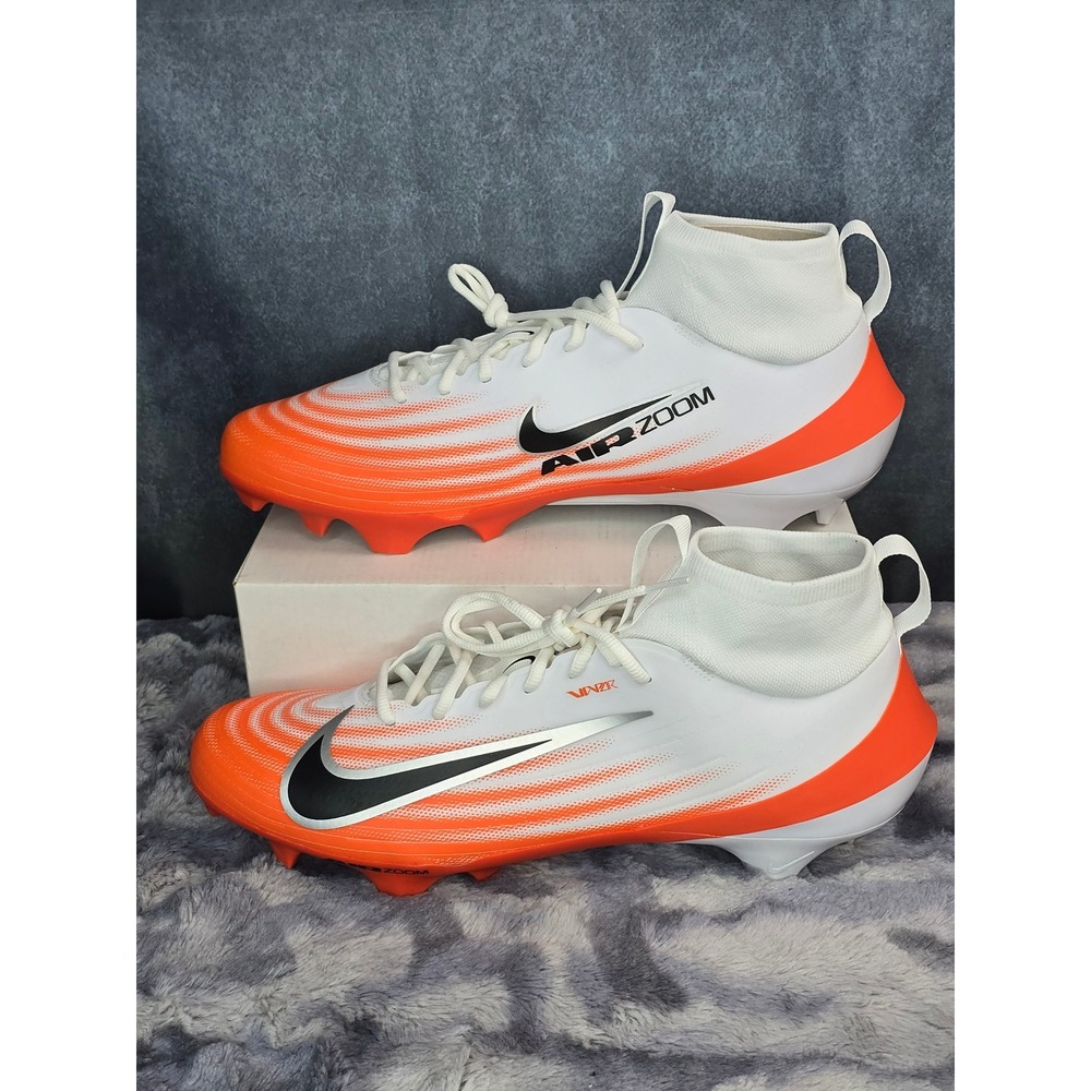 NWB Nike ZM Air Vapor Pro 1 Football Cleats White Orange Mens Size 15 IB2495-107
